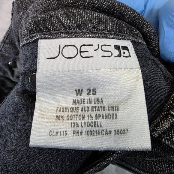 Joes Jeans Jeans Womens 25 Gray Berlin Skinny Stretch Denim Made USA BRLN BLK - Picture 10 of 11